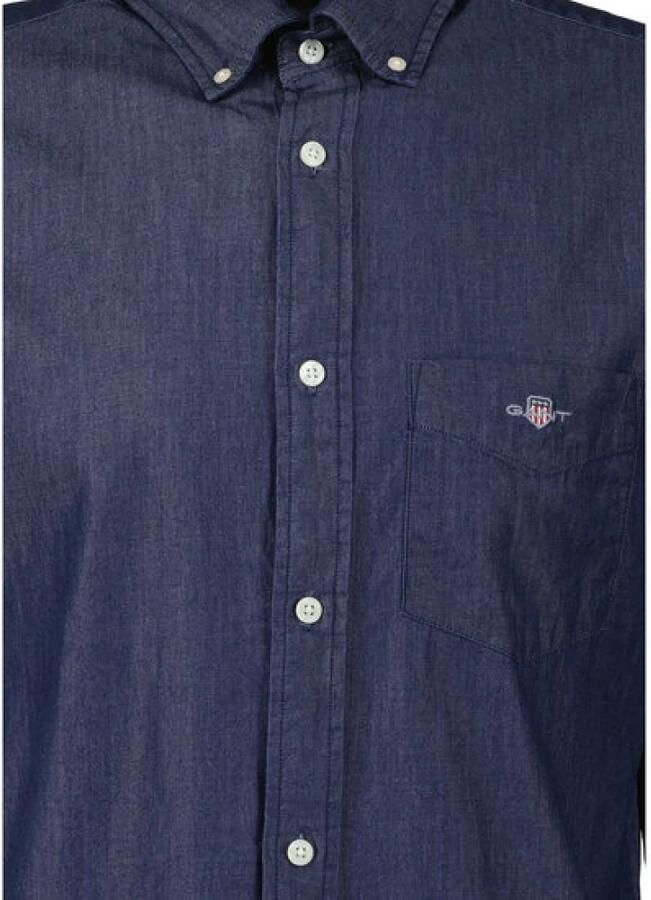 Gant Overhemd met lange mouwen Regular Fit Denim Overhemd Jeanshemd onderhoudsvriendelijk - Foto 14