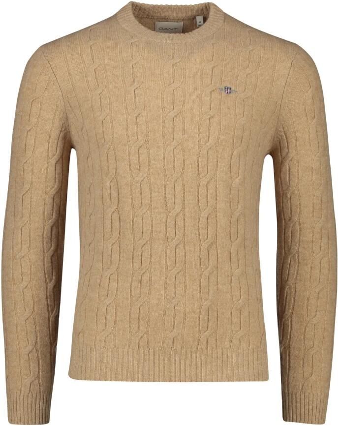 Gant Gebreide pullover met kabelpatroon