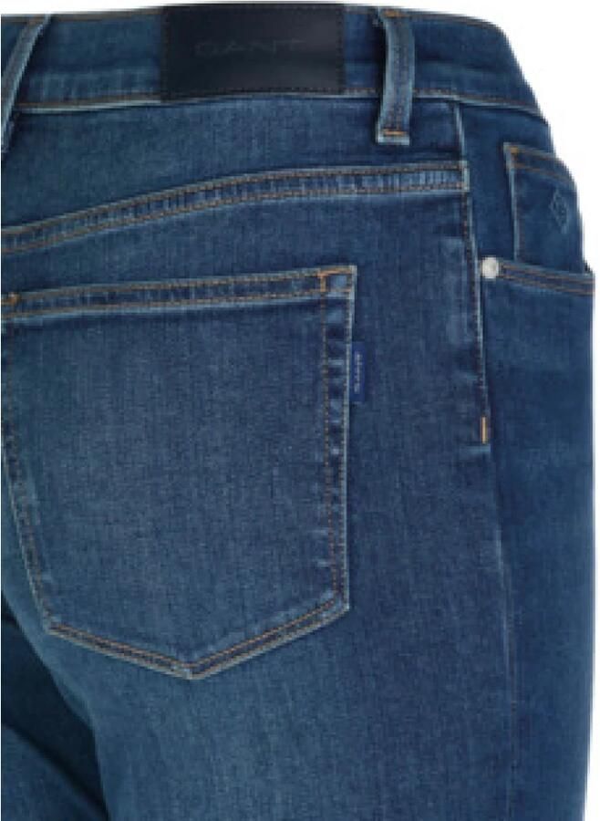 Gant Lichtblauwe Katoenen Jeans met Vervaagd Effect Blauw Heren