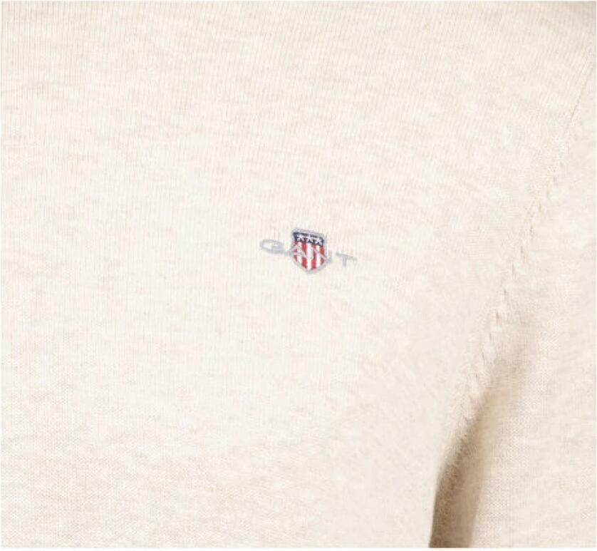 Gant Trui met ronde hals CLASSIC COTTON C-NECK Premium breipullover van zachte 100% katoen overgangspullover