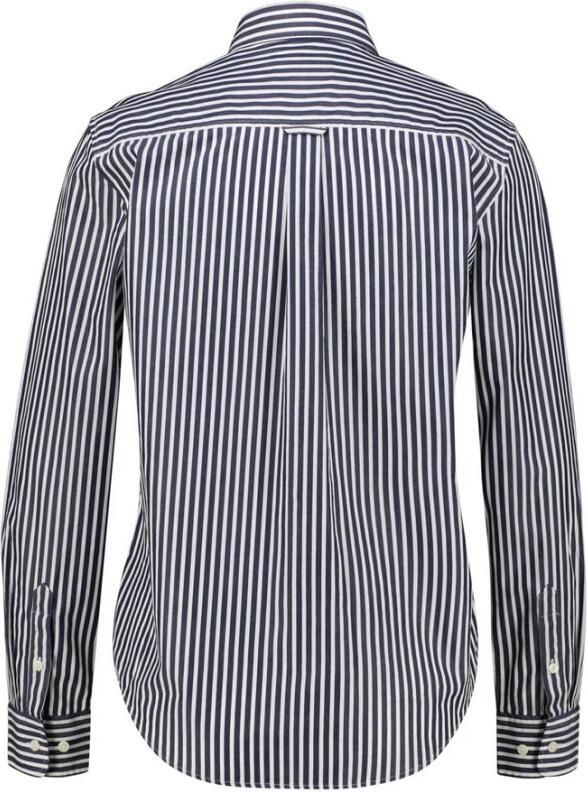 Gant Overhemdblouse REG POPLIN STRIPED SHIRT met een klein geborduurd logo op de borst