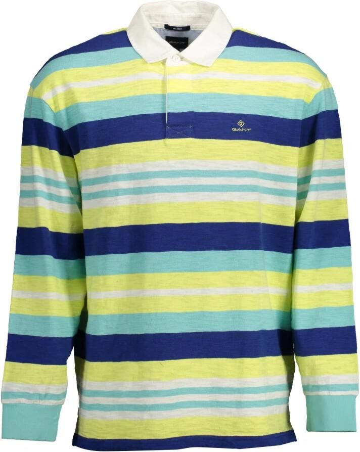 Gant Gele Polo Shirt met Lange Mouwen en Borduursel Multicolor Heren