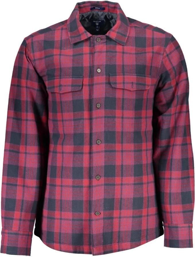 Gant Paarse Overhemd met Lange Mouwen en Italiaanse Kraag Purple Heren - Foto 2