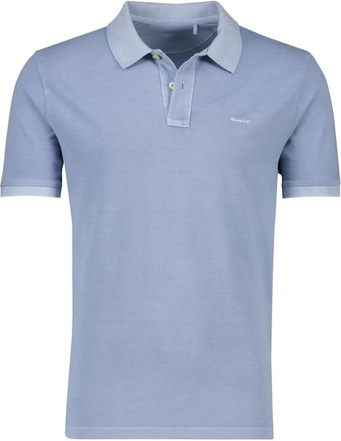 Gant Poloshirt korte mouw lichtblauw Blue Heren
