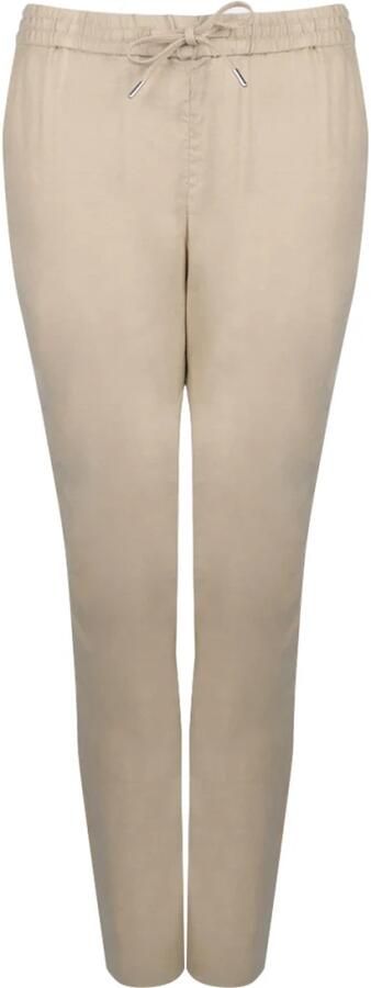 Gant Stijlvolle Linnen Sweatpants voor een Comfortabele Zomer Beige Dames - Foto 4