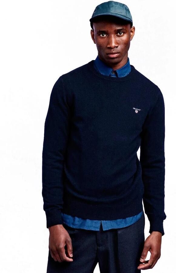 Gant Donkerblauwe Wollen Trui Blue Heren - Foto 3