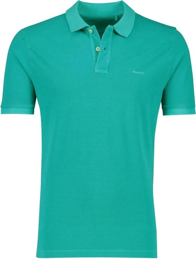 Gant Polo Shirt Korte Mouw Lichtblauw Blue Heren