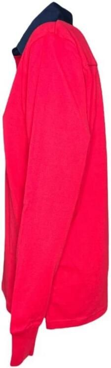 Gant Zachte Katoenen Sweatshirt met Lange Mouwen en Knopen Red Heren