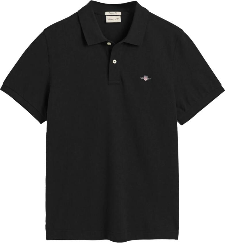 Gant Poloshirt REG SHIELD SS PIQUE POLO met logo en platte breikraag 100% katoen pique - Foto 5