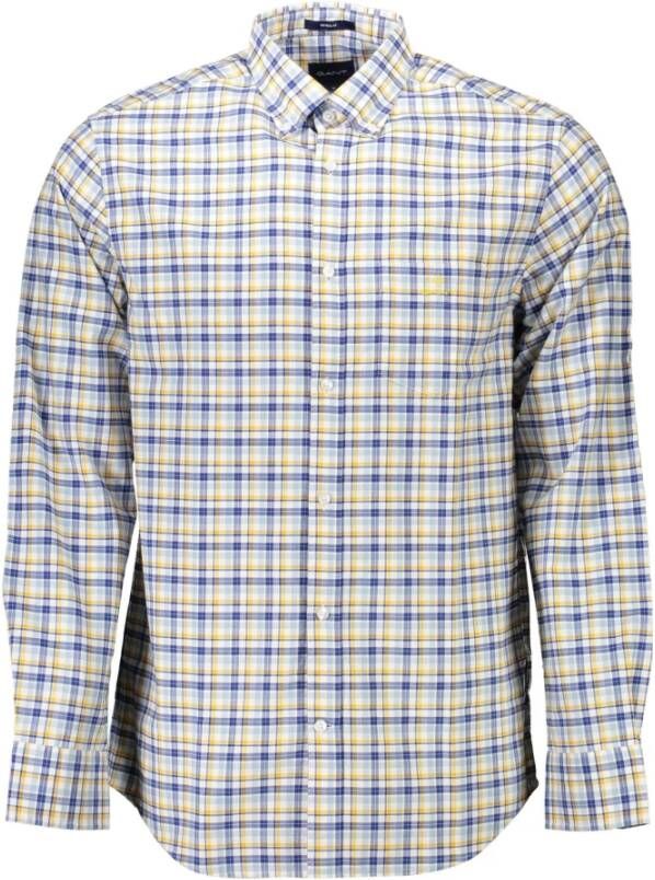 Gant Gele overhemd met lange mouwen en knoopsluiting Multicolor Heren