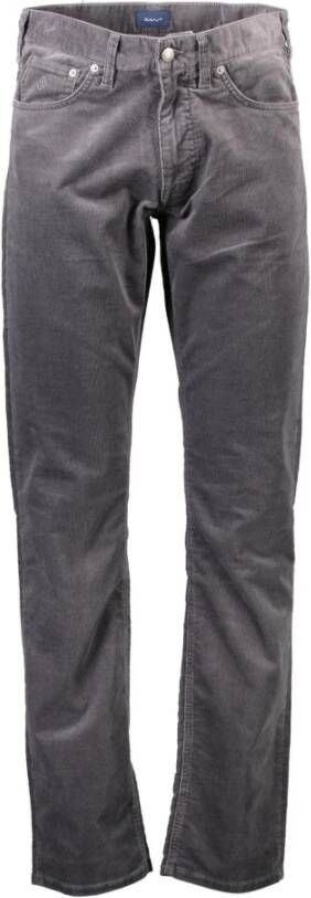 Gant Gray Cotton Jeans & Pant Grijs Heren