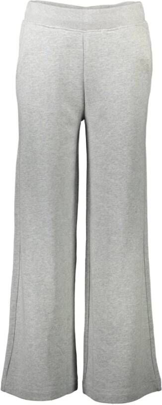 Gant Grijze Katoenen Sportieve Broek met Logo Grijs Dames