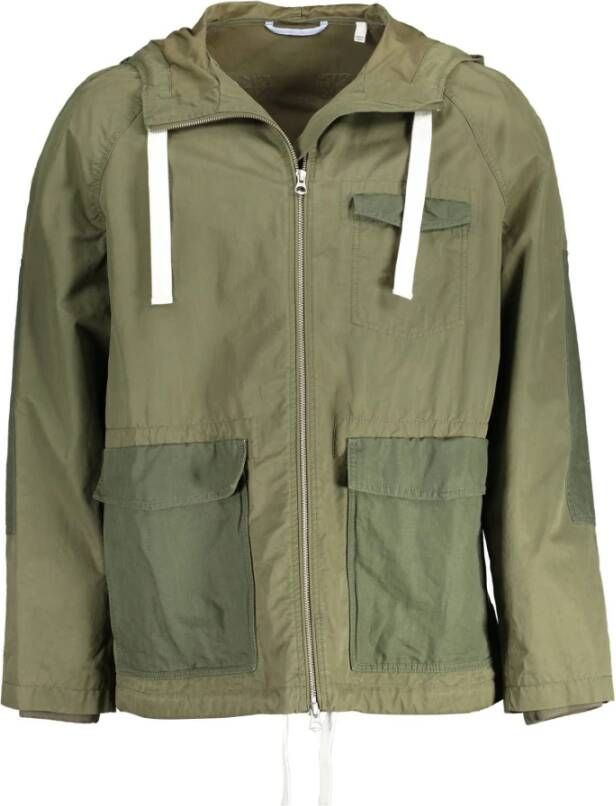 Gant Groene Katoenen Sportjas met Capuchon Green Heren