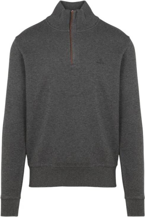 Gant Half-Zip Sacker Rib Sweatshirt Grijs Heren