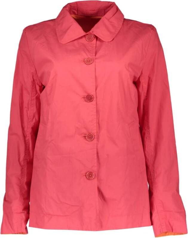 Gant Omkeerbare sportieve rode jas met knopen Red Dames