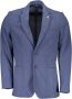 Gant Klassieke Blauwe Katoenen Jas met Zakken Blauw Heren - Thumbnail 1
