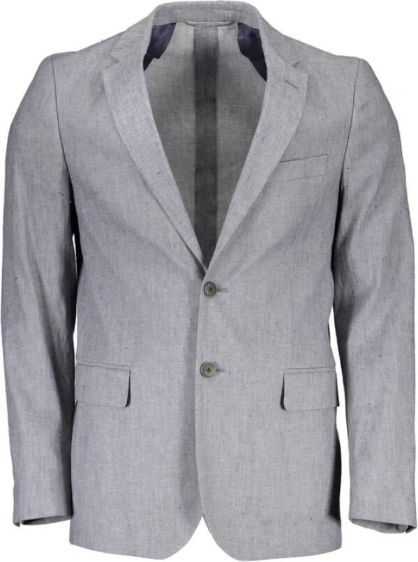 Gant Lange mouwen jas met logo detail Grijs Heren