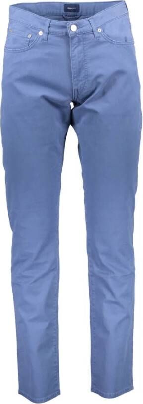 Gant Lichtblauwe Katoenen Jeans & Broek 5-Pocket Broek Blauw Heren