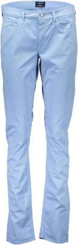 Gant Light Blue Cotton Jeans & Pant Blauw Heren
