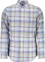Gant Lichtblauw Katoenen Overhemd Regular Fit Korte Mouwen Multicolor Heren - Thumbnail 1