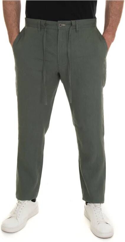 Gant Linen trousers with drawstring Groen Heren