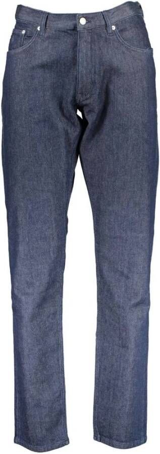 Gant Slim Blauwe Katoenen Jeans met Logo Blauw Heren