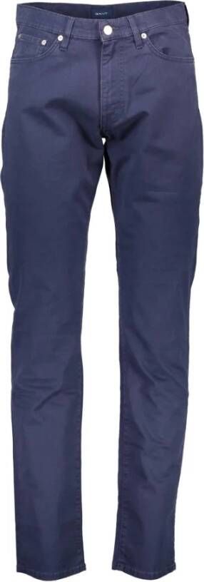 Gant Blauwe Katoenen Jeans Broek 5-Pocket Broek Blue Heren - Foto 3