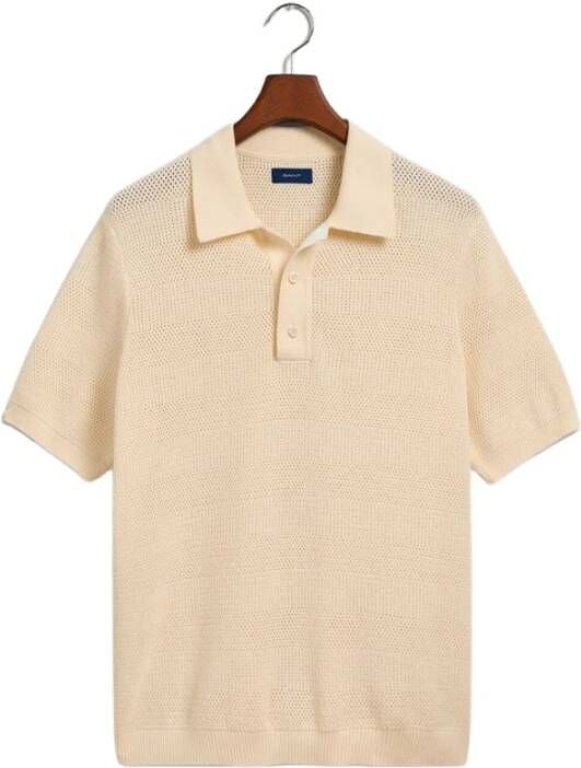 Gant Polo Shirt Beige Heren