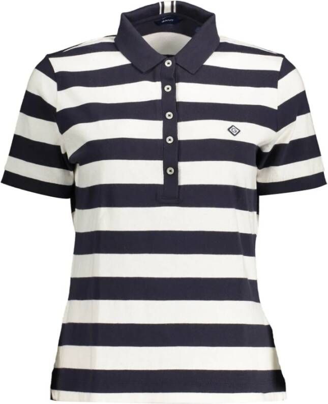 Gant Klassieke Blauwe Polo Shirt Blue Dames