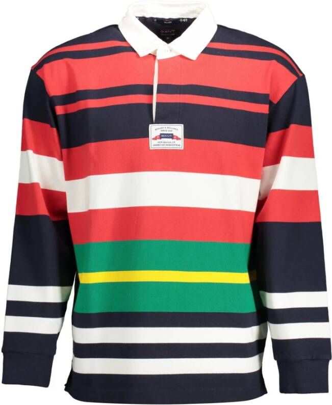 Gant Tijdloos Blauw Katoenen Polo met Contrasterende Accenten Multicolor Heren