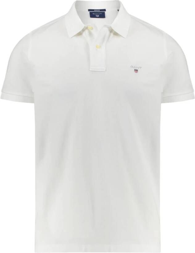 Gant Witte Polo T-shirt met Korte Mouwen White Heren - Foto 9