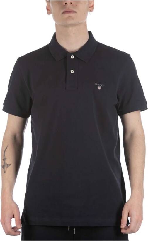 Gant Donkerblauw poloshirt met korte mouwen Blue Heren - Foto 2