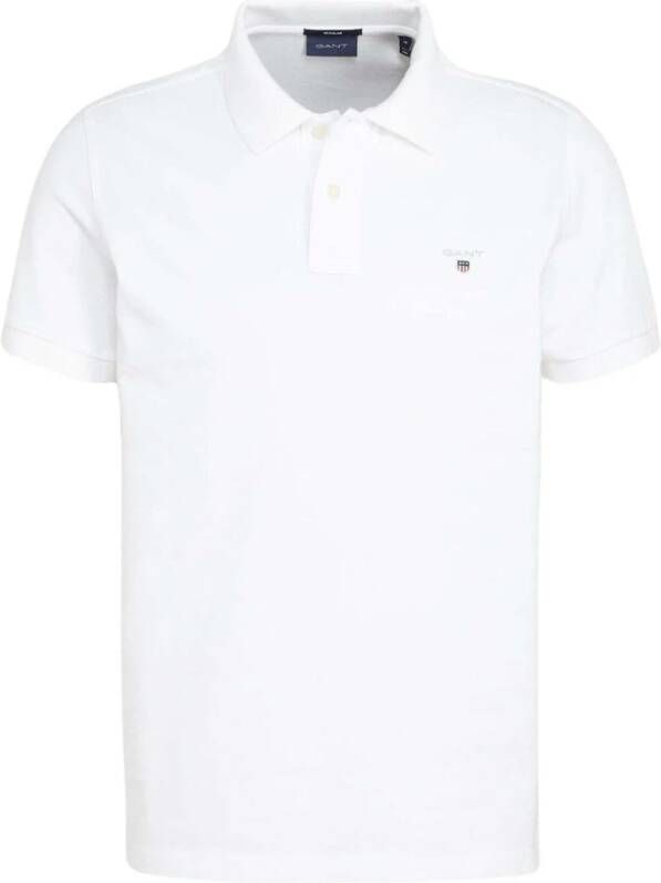 Gant Witte Polo T-shirt met Korte Mouwen White Heren - Foto 7
