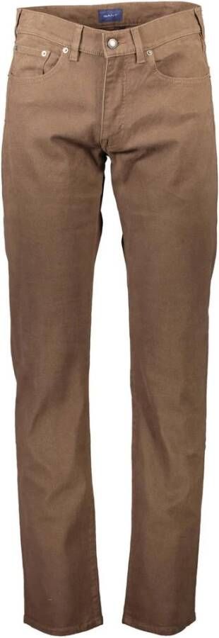 Gant Brown Cotton Jeans Pant Bruin Heren