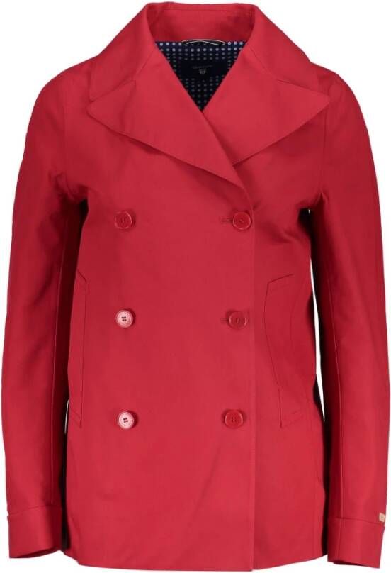 Gant Rode sportieve damesjas met lange mouwen Red Dames