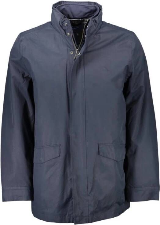 Gant Blauwe Herenjas Afneembare Mouwen Ritssluiting Blue Heren