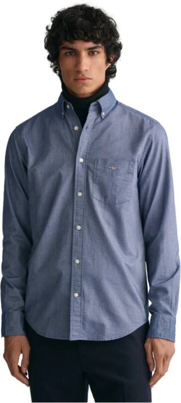 Gant Regular Fit Oxford Overhemd Blauw Heren