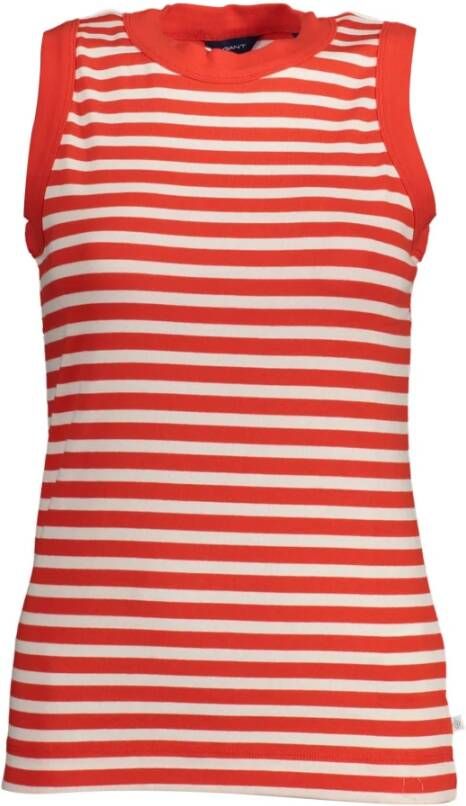 Gant Rood tanktop met brede schouders Red Dames