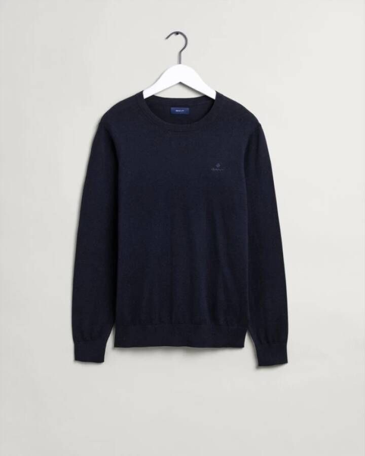 GANT Trui ronde hals in kasjmiermix Van blauw - Foto 2