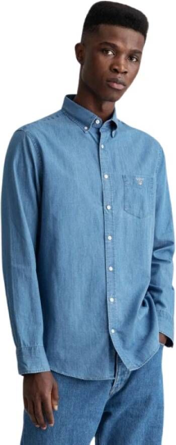 Gant Shirt Blauw Heren