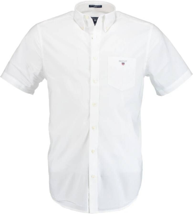 Gant Shirt met korte mouwen Wit Heren
