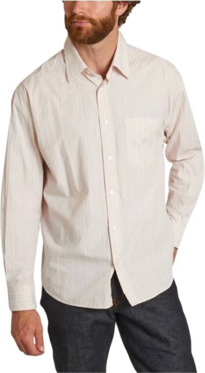 Gant Ultra-vertrouwde shirt in gestreepte poplin Beige Heren