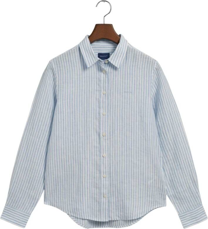 Gant Overhemdblouse van puur linnen met streepmotief