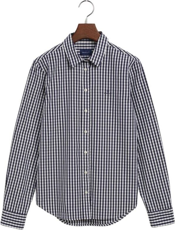 Gant Blouse met labelstitching model 'Gingham'