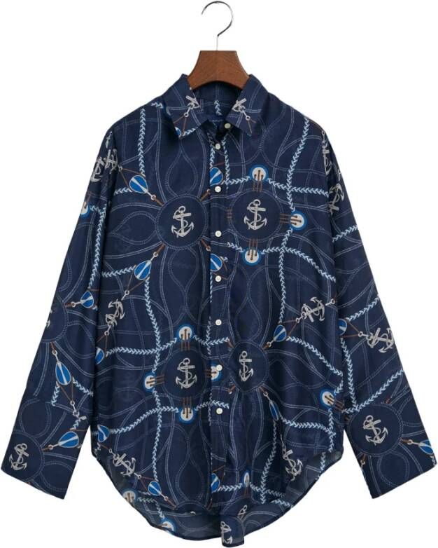 Gant Casual Shirts Blauw Dames