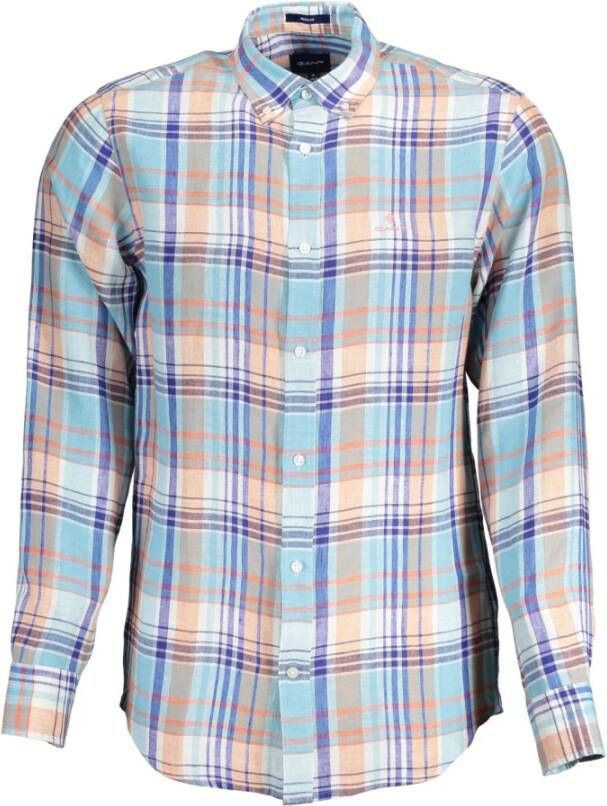 Gant Shirts Blauw Heren