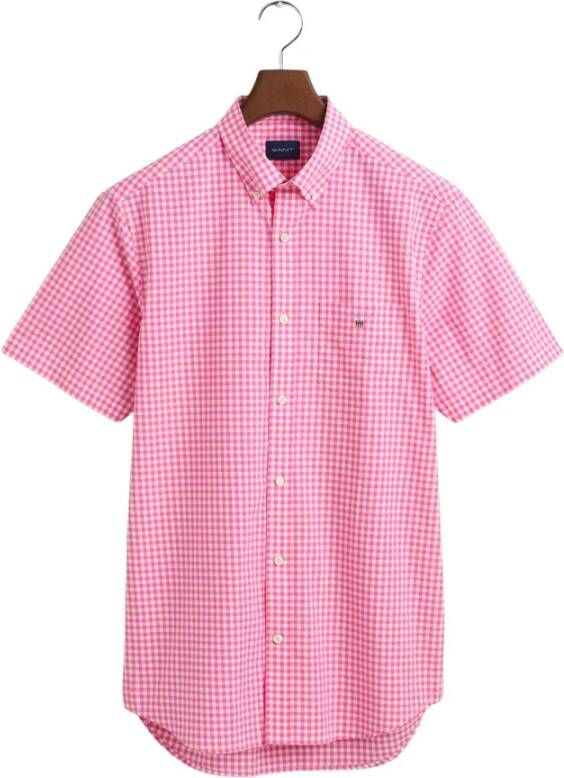 Gant Short Sleeve Shirts Roze Heren