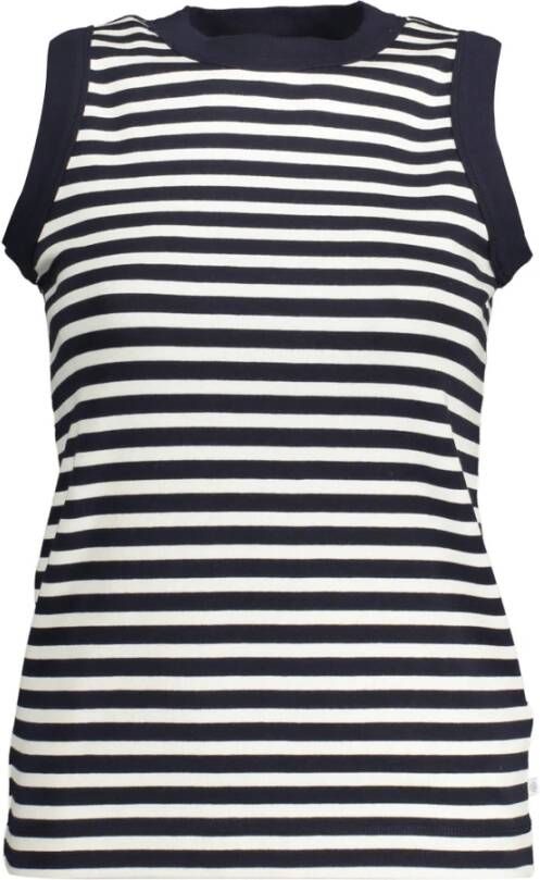 Gant Stijlvolle Blauwe Katoenen Mouwloze Top Blue Dames