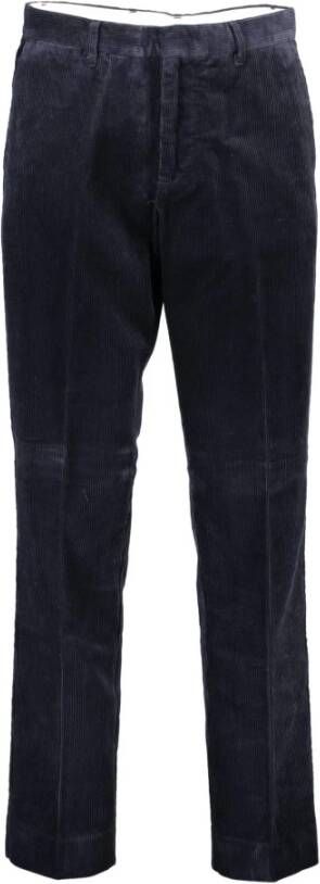 Gant Slimme Blauwe Katoenen Broek voor Heren Blauw Heren