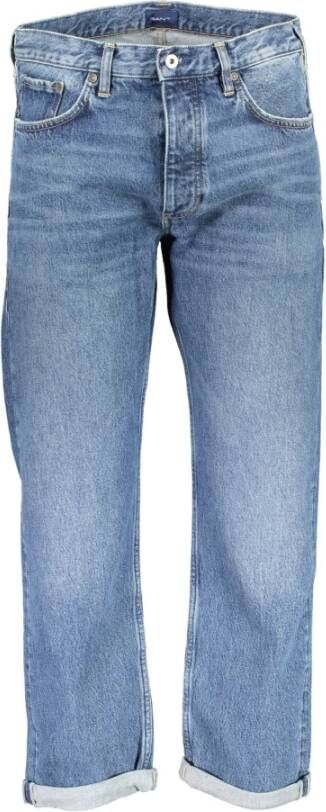 Gant Straight Jeans Blauw Heren